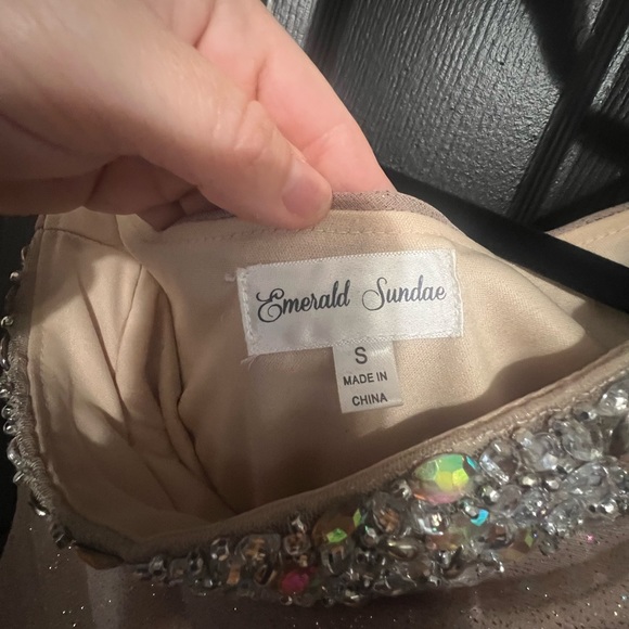 Brand- Emerald Sundae Small Gold dress from Estelle’s - Picture 3 of 5